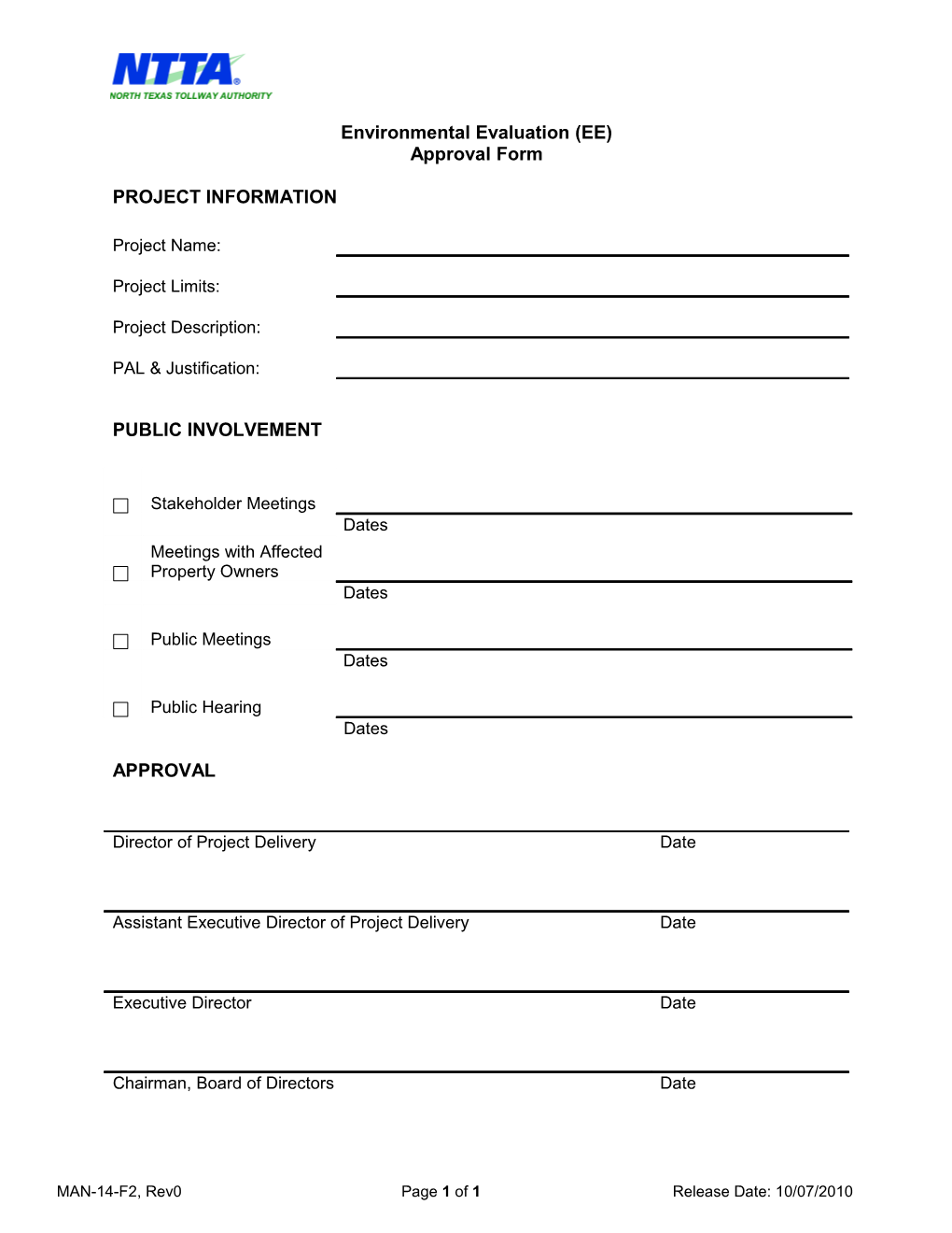 EE Approval Form