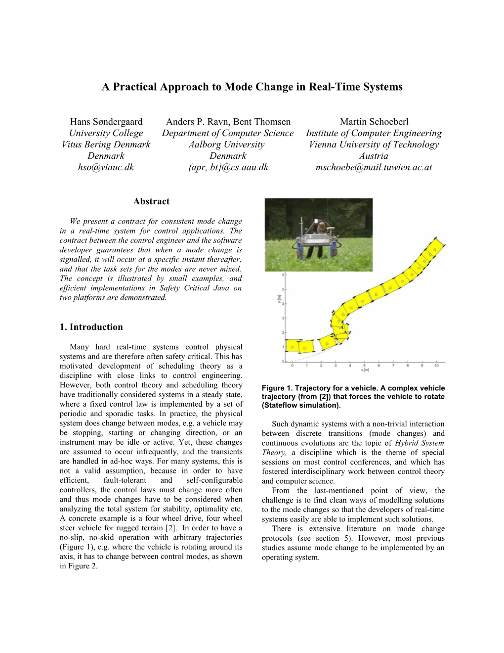 A Practical Approach to Mode Change in Real-Time Systems