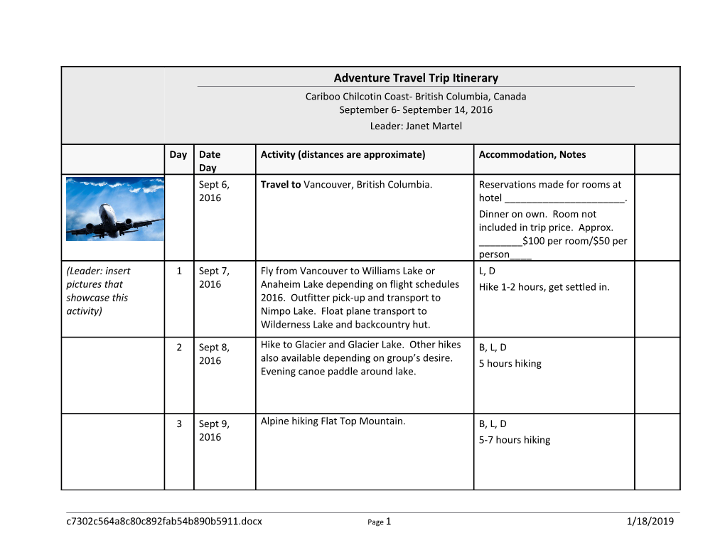 AT Trip Detailed Itinerarypage 11/27/2019