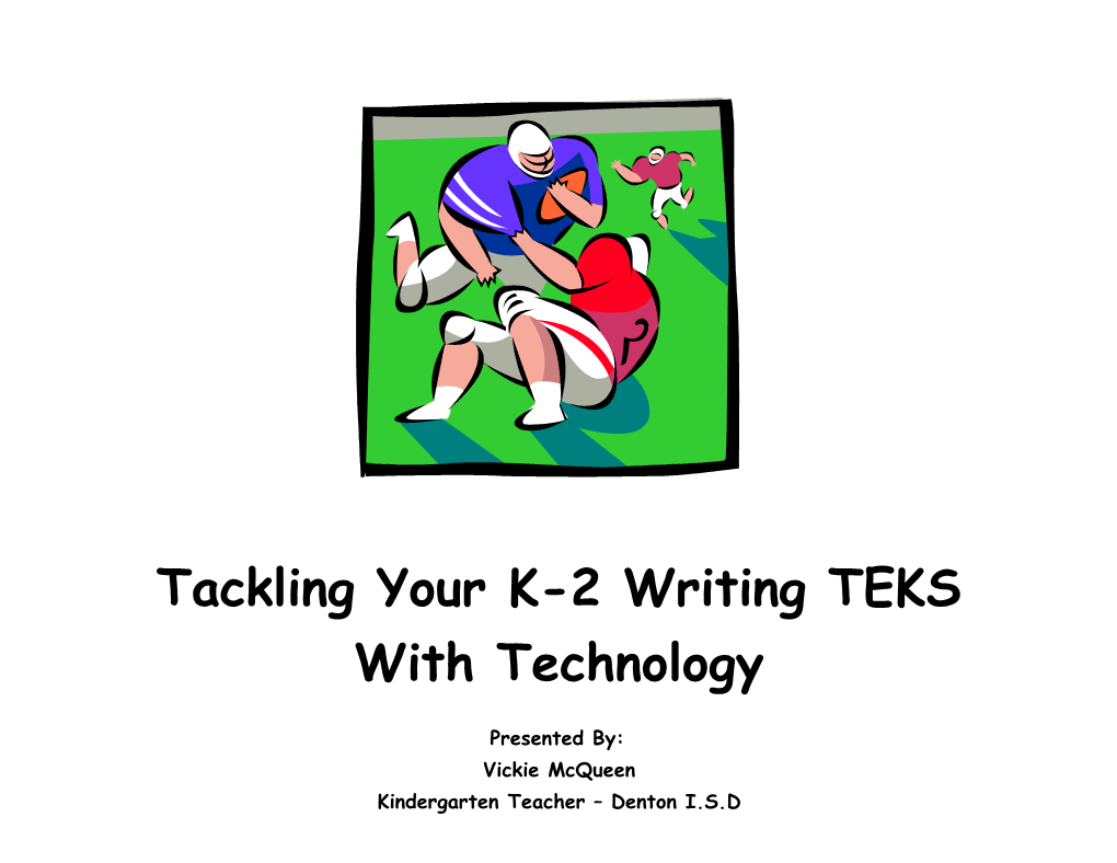 Tackling Your K-2 Writing TEKS