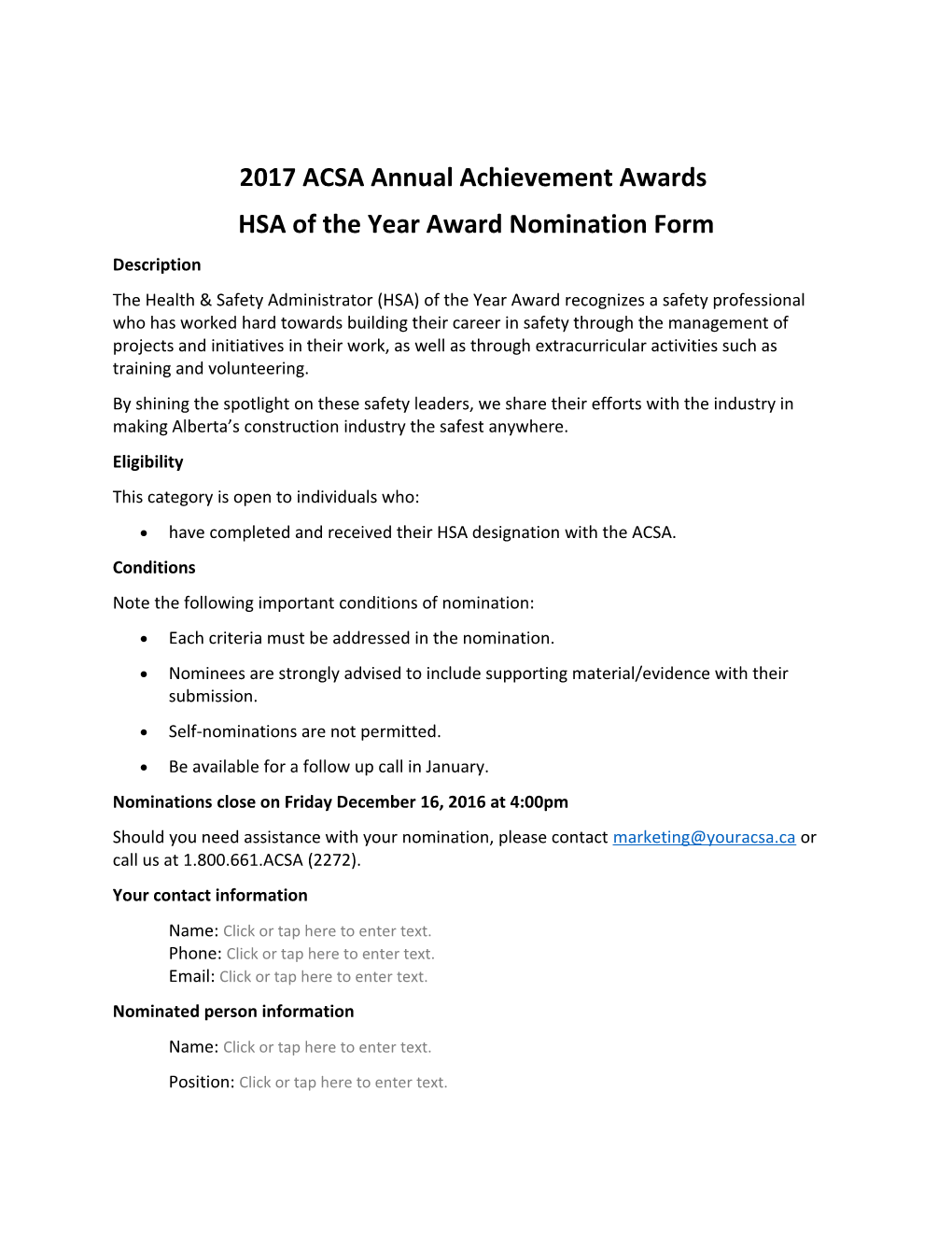2017 ACSA Annual Achievement Awards