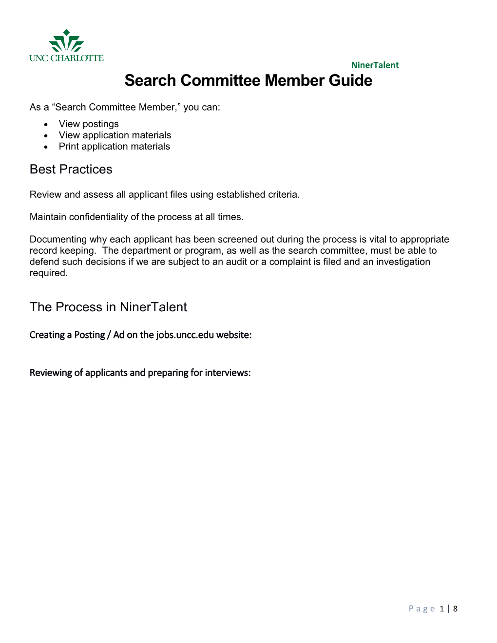 Search Committee Member Guide