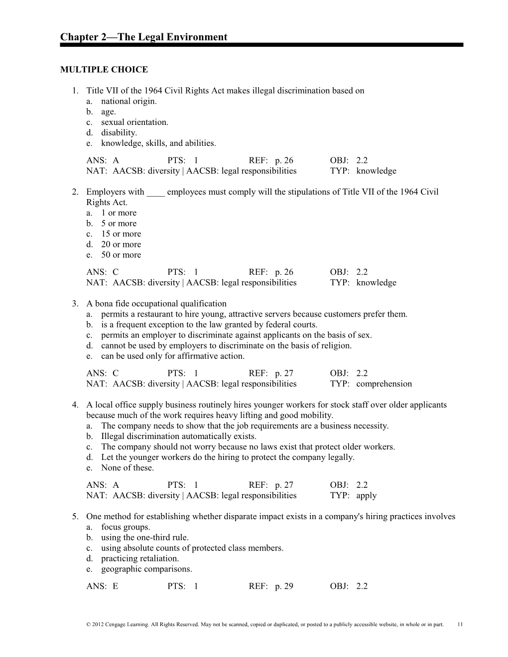 Chapter 2 the Legal Environment