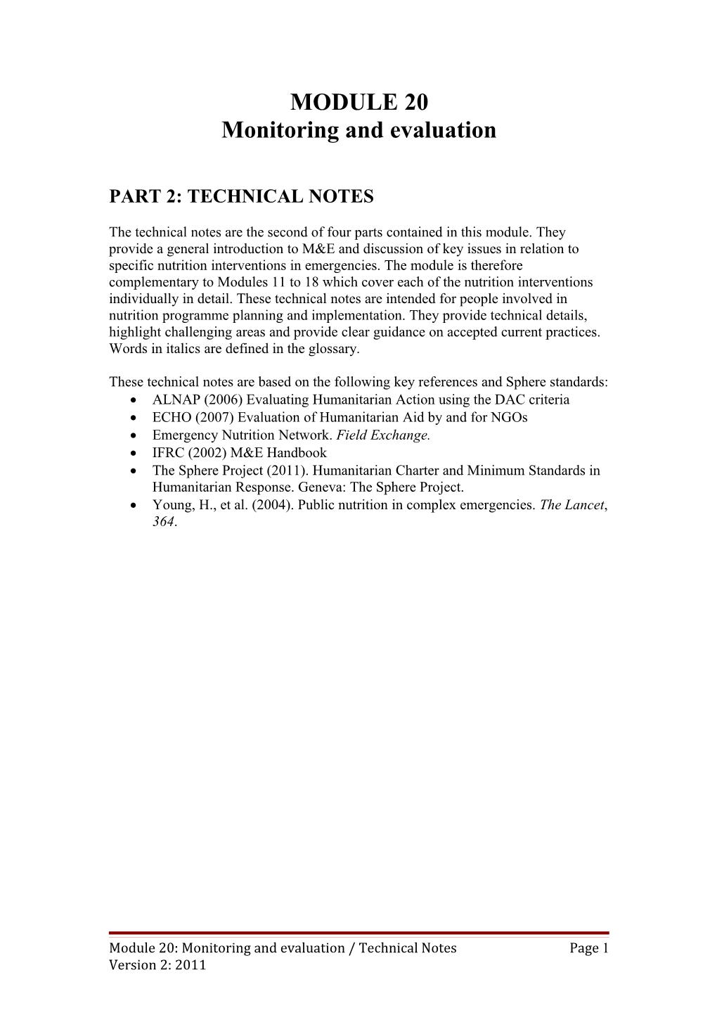 Part Two Technical Notes