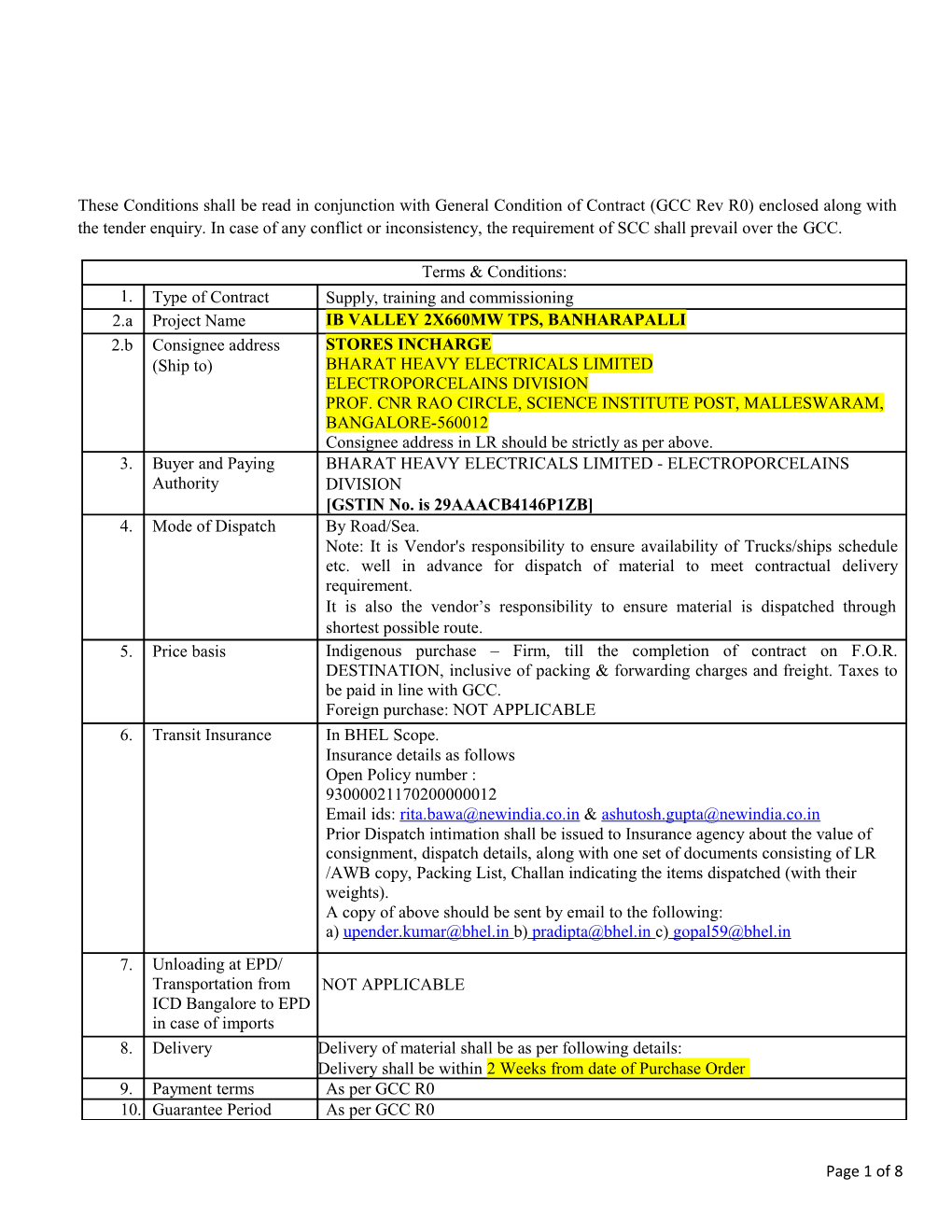 These Conditions Shall Be Read in Conjunction with General Condition of Contract (GCC Rev