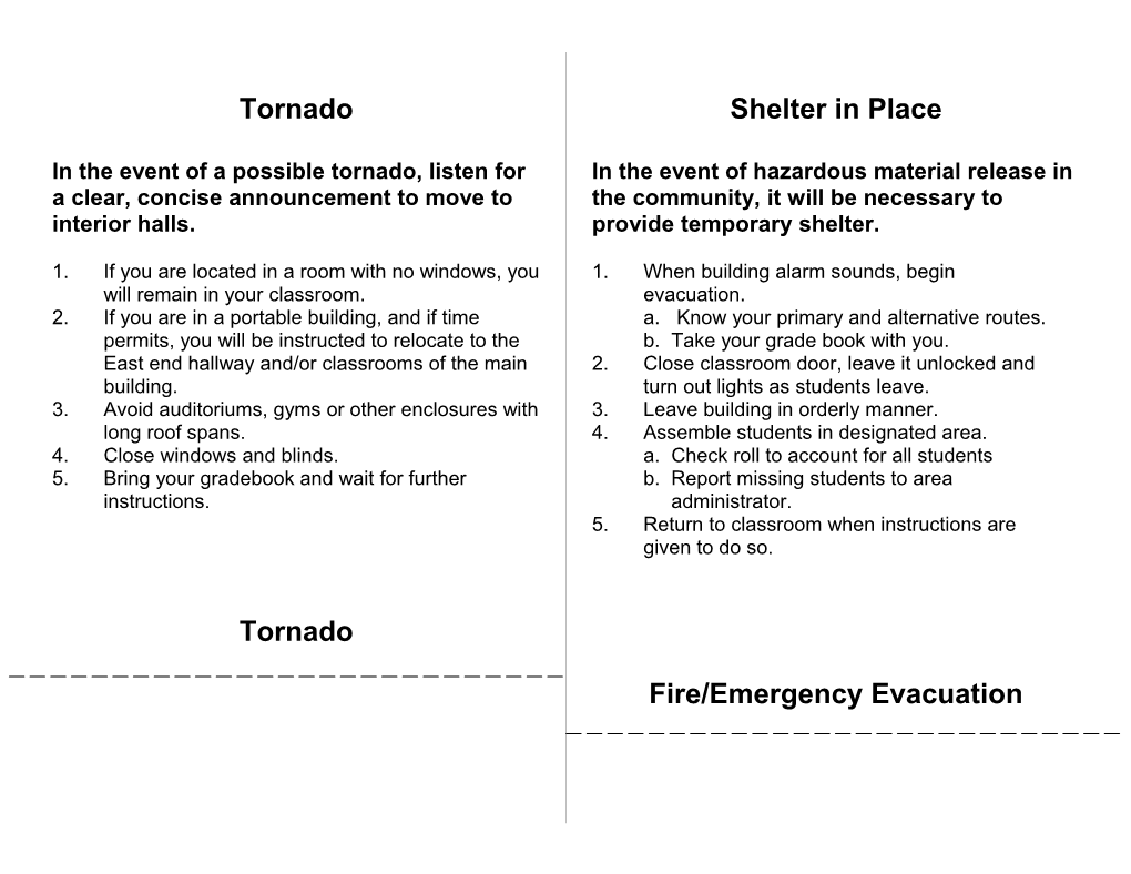 In the Event of a Fire, Evacuation Begins Immediately