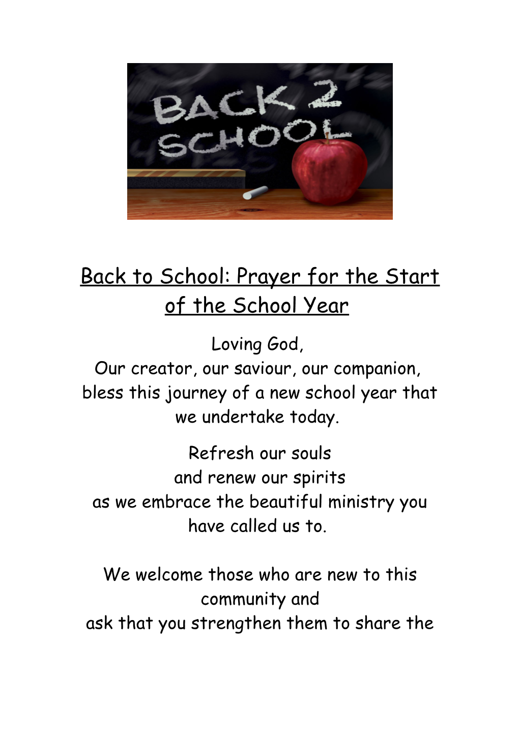 Back to School: Prayers for the Start of the School Year