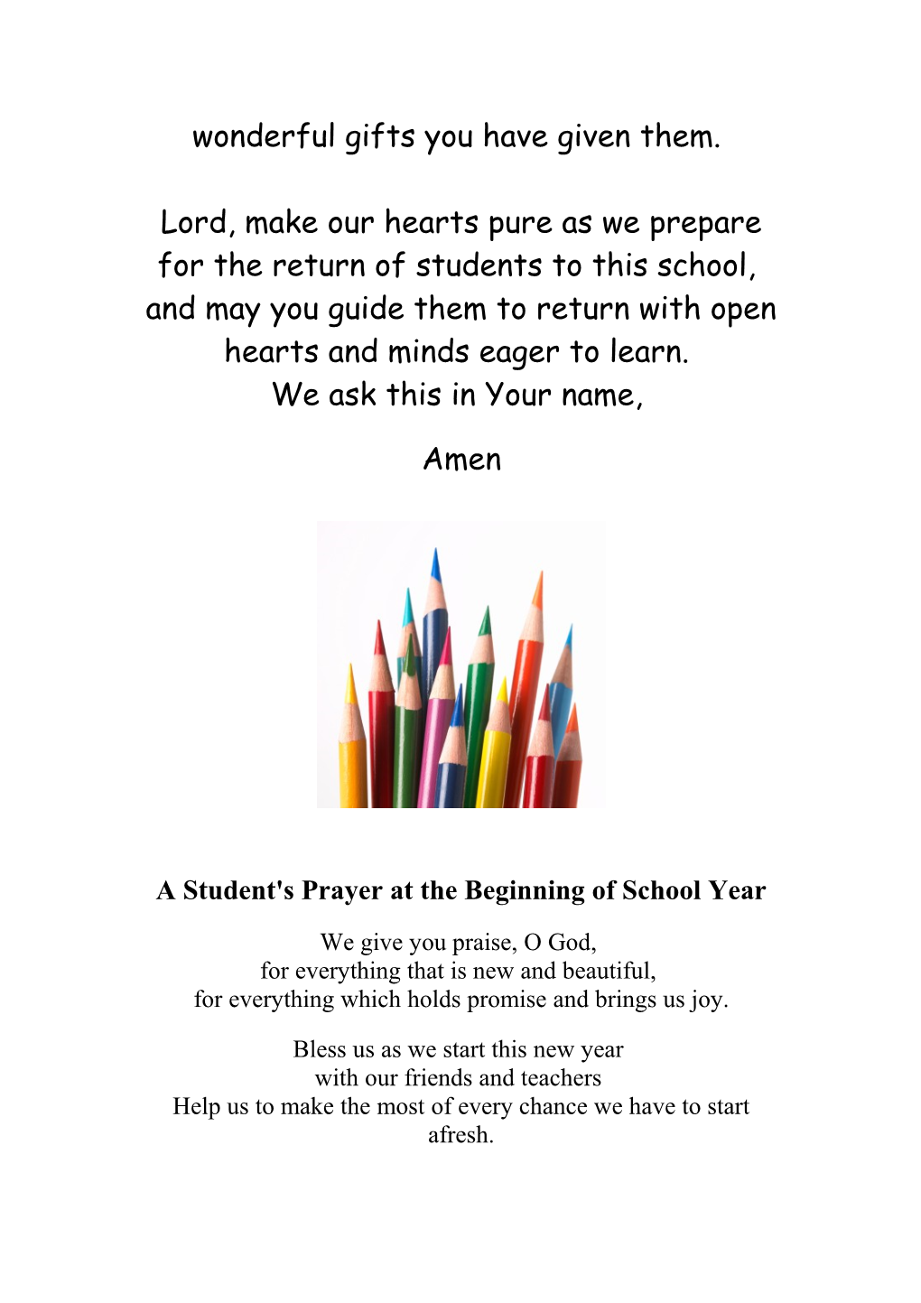 Back to School: Prayers for the Start of the School Year