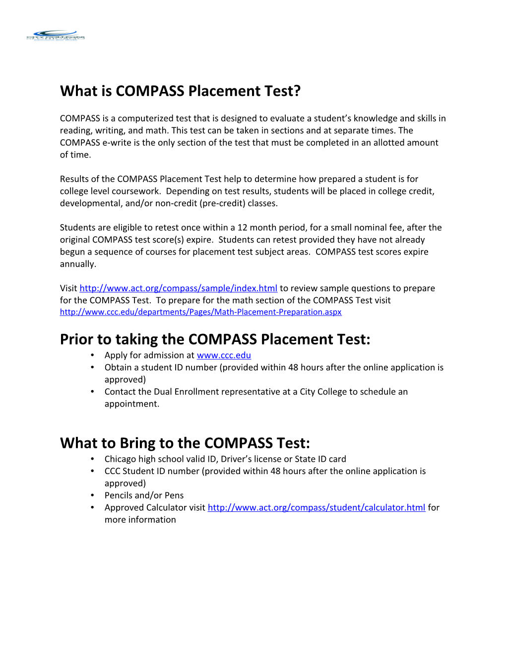 What Is COMPASS Placement Test?