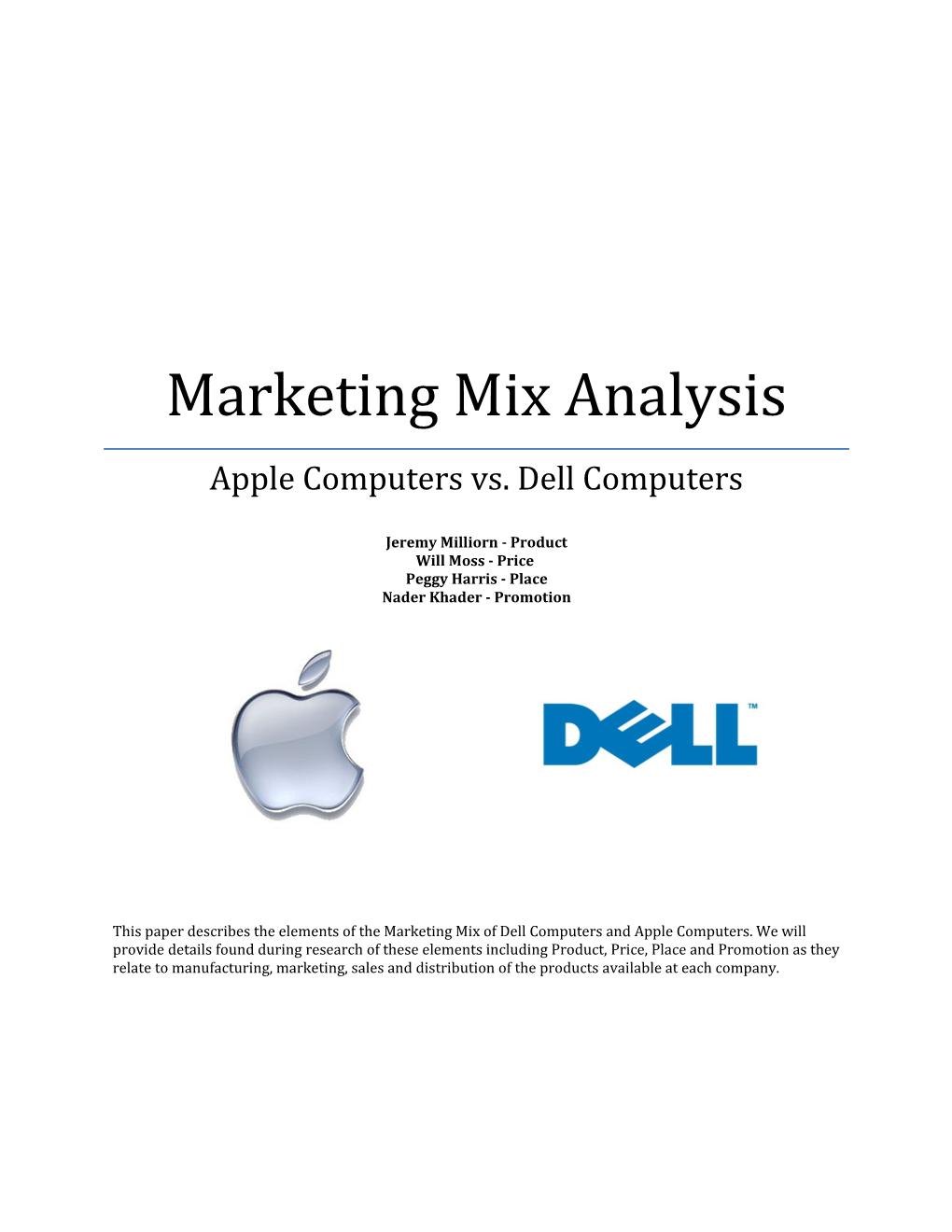 Marketing Mix Analysis