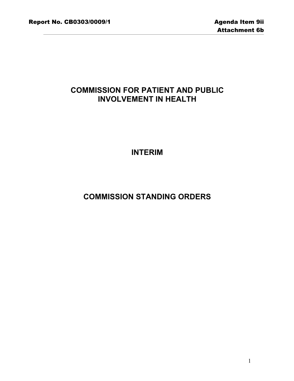 Commission for Patient and Public Involvement in Health