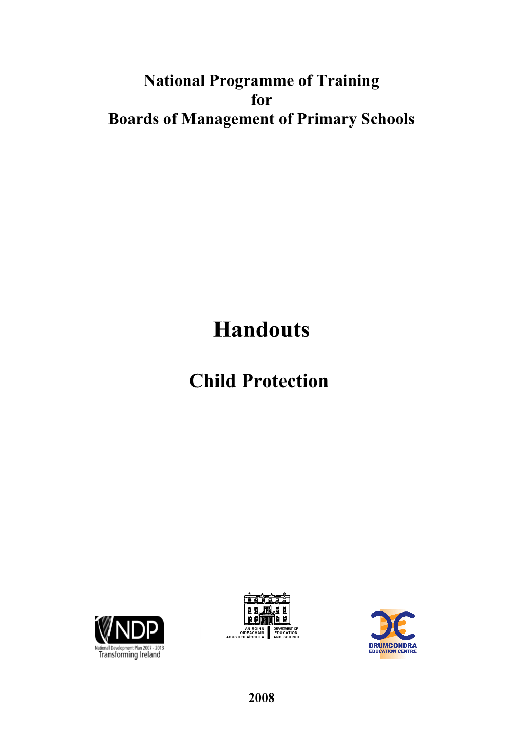 Handout of Slides: Child Protection