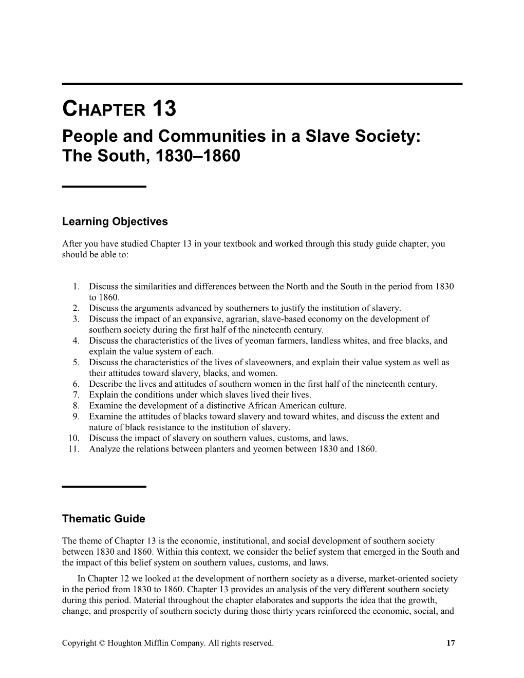 People and Communities in a Slave Society: the South, 1830 18601