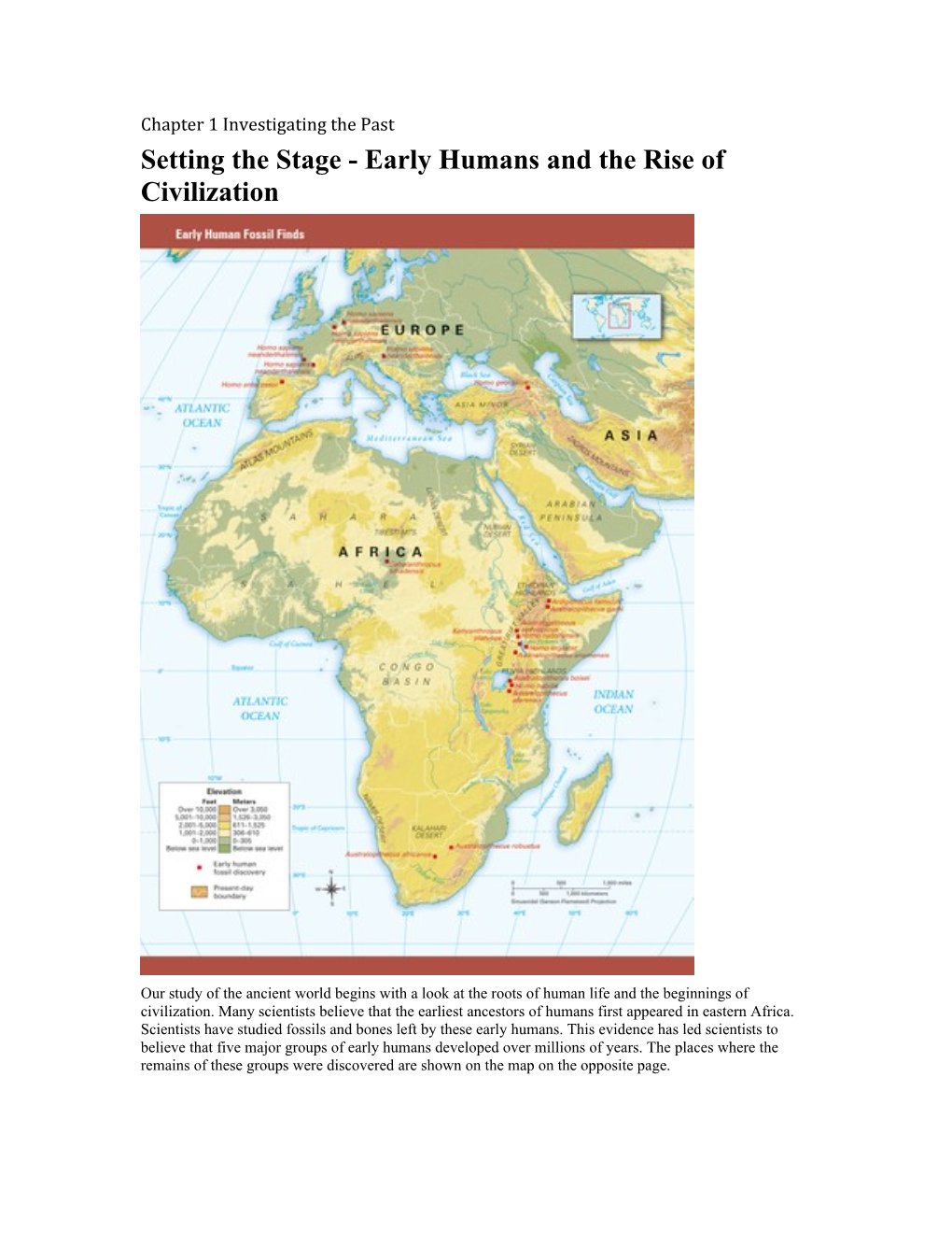 Setting the Stage - Early Humans and the Rise of Civilization