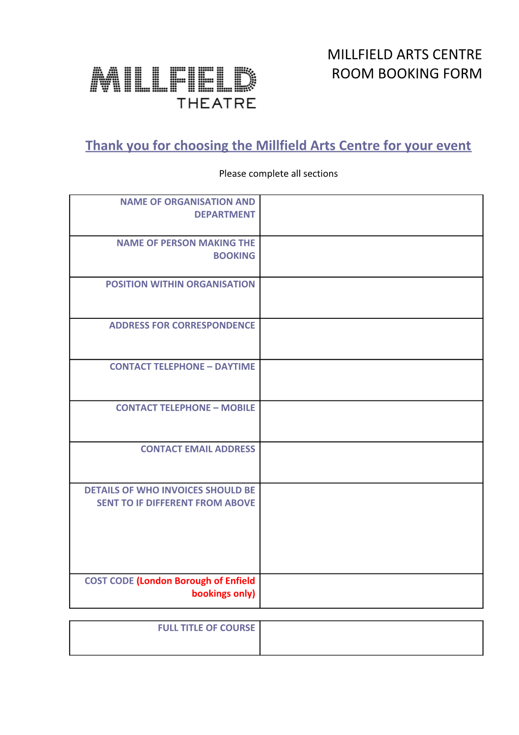 Millfield Arts Centre