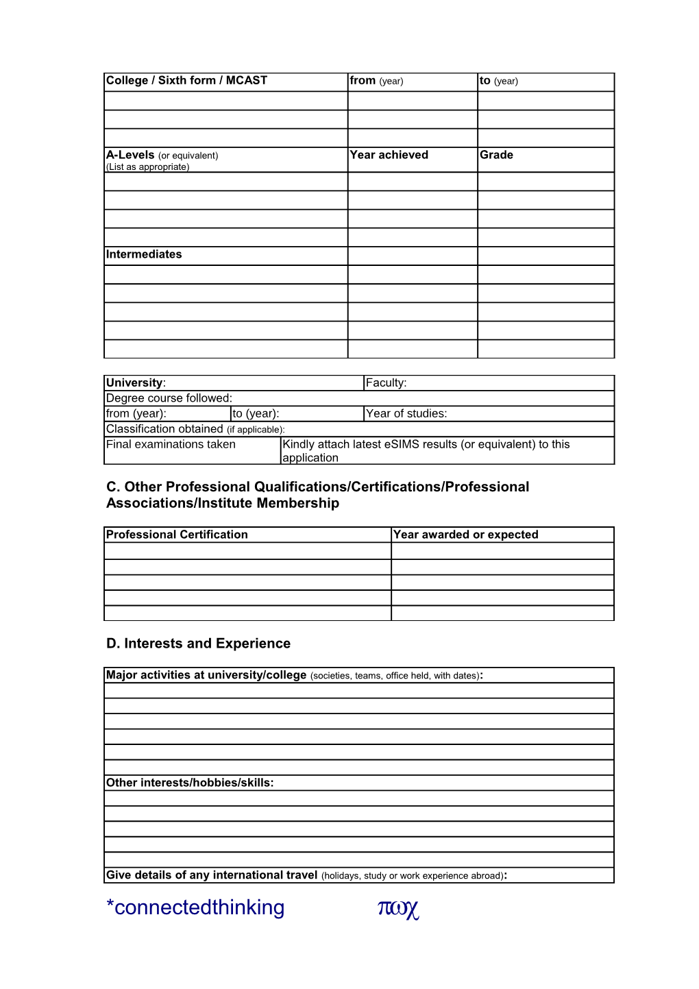 Please Complete This Form As Fully As Possible and E-Mail It To