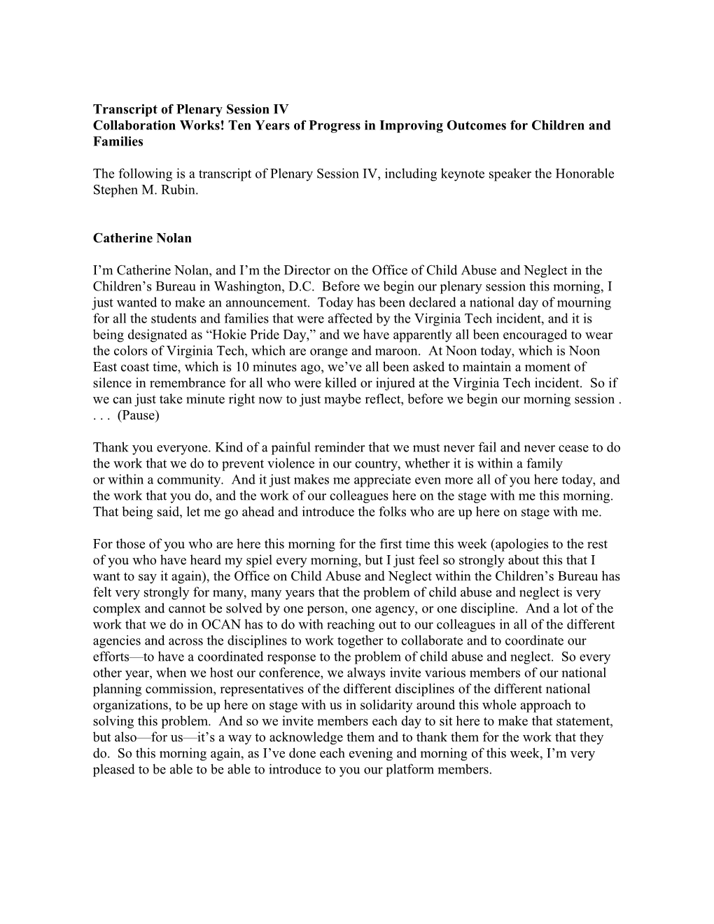 Collaboration Works! Ten Years of Progress in Improving Outcomes for Children and Families