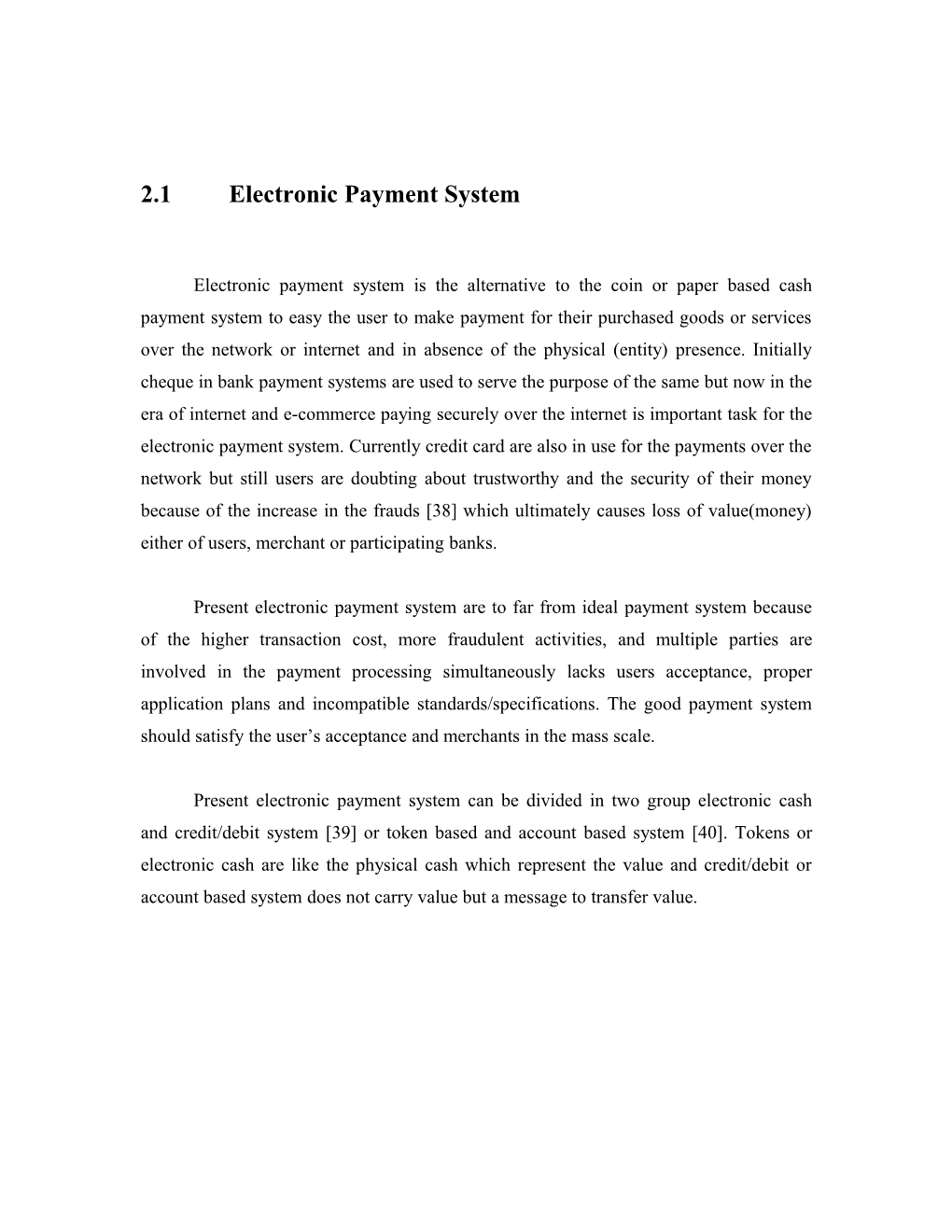 2.1Electronic Payment System