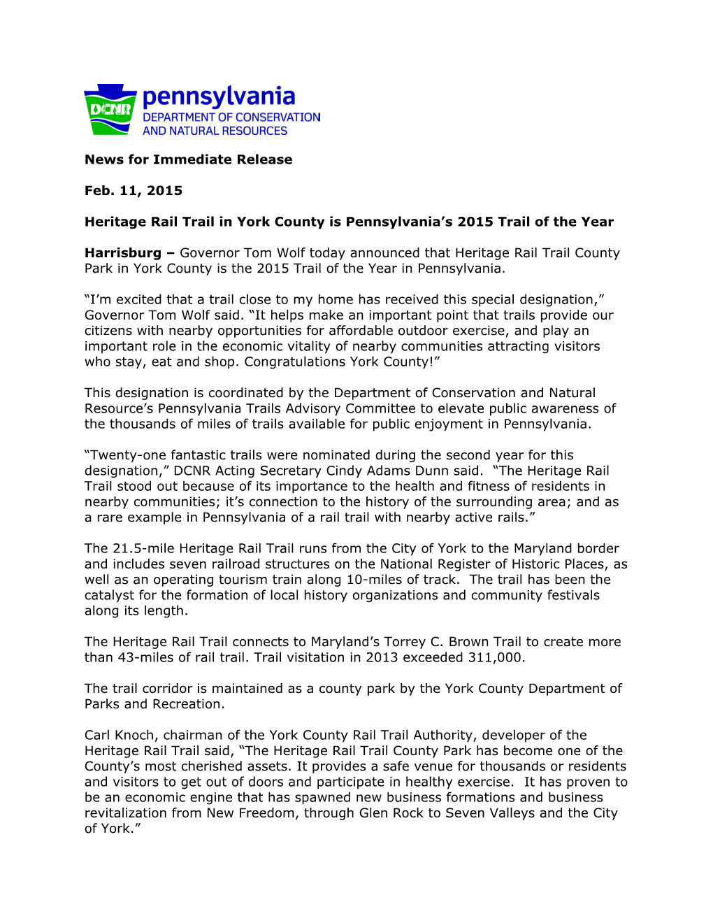 Heritage Rail Trail in York County Is Pennsylvania S 2015 Trail of the Year