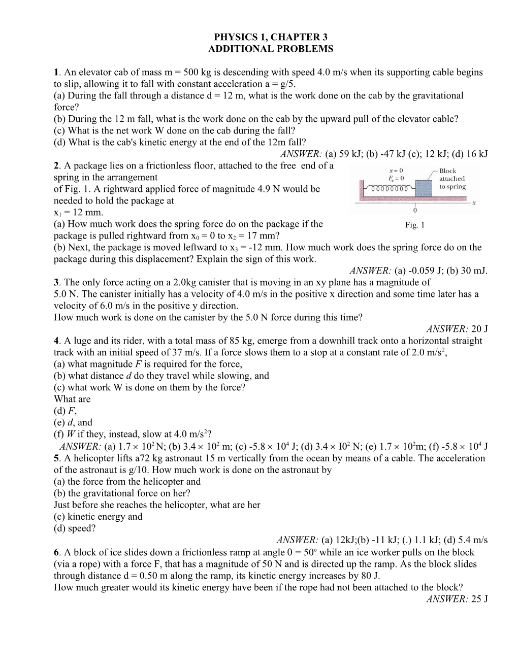 Physics 1, Chapter 3