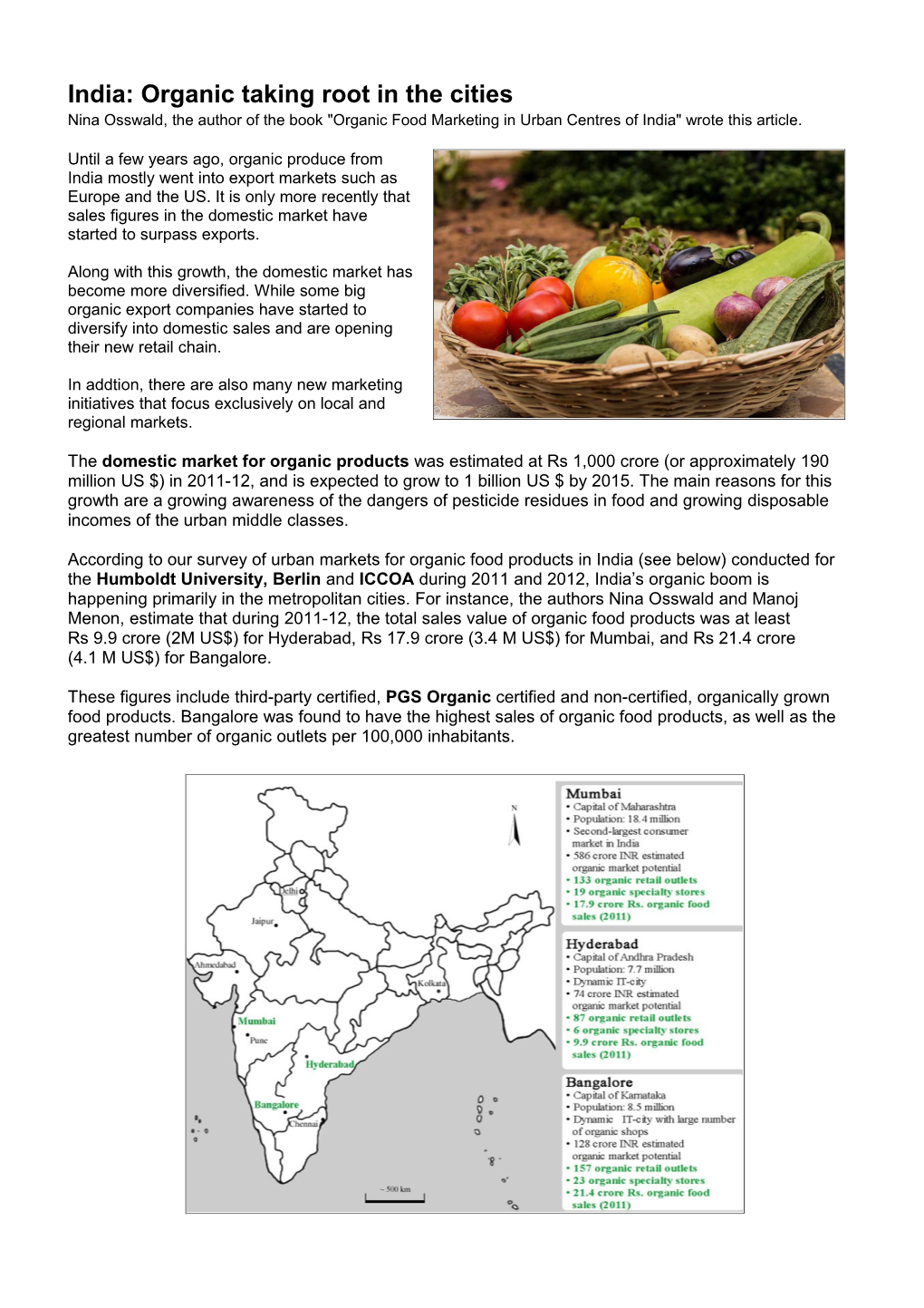 India: Organic Taking Root in the Cities