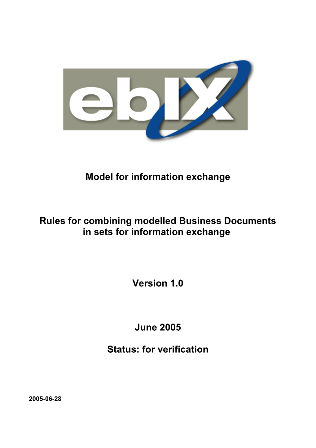 Model for Combining Business Documents in Sets 1.0.E