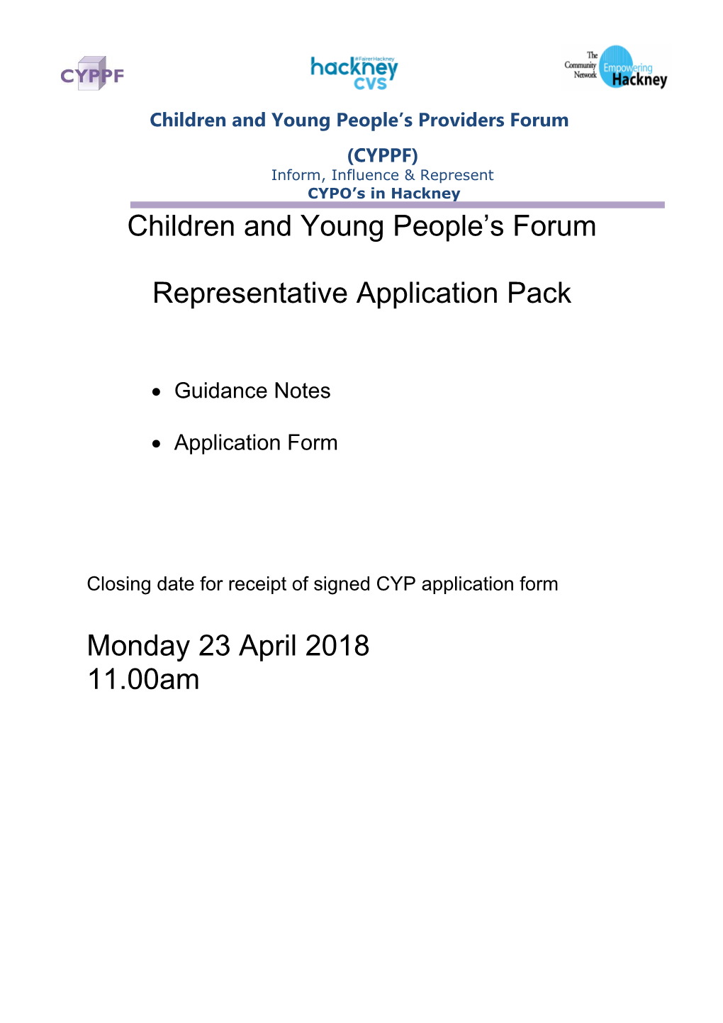 Application Form for Membership on the Children and Young People S Partnership Board