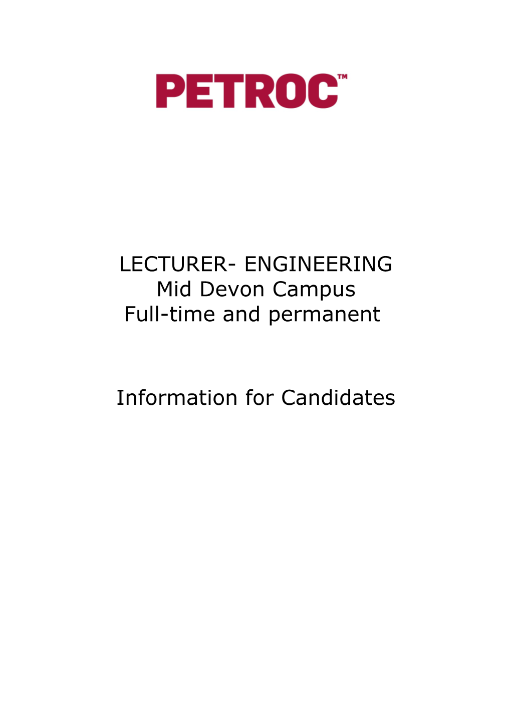 Lecturer- Engineering