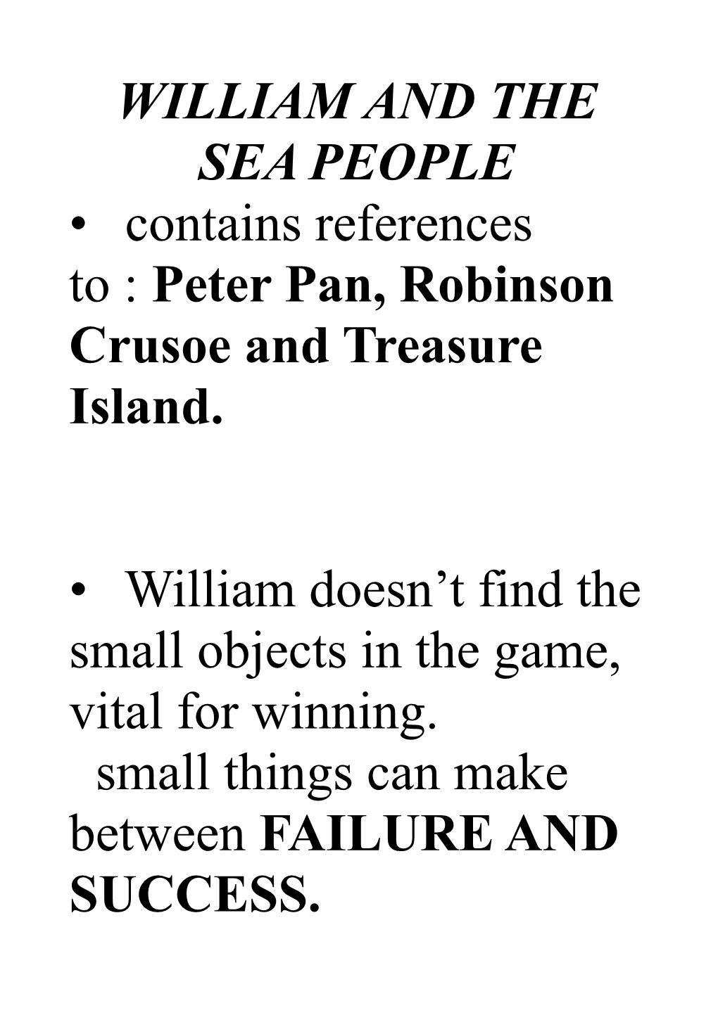 William and the Sea People