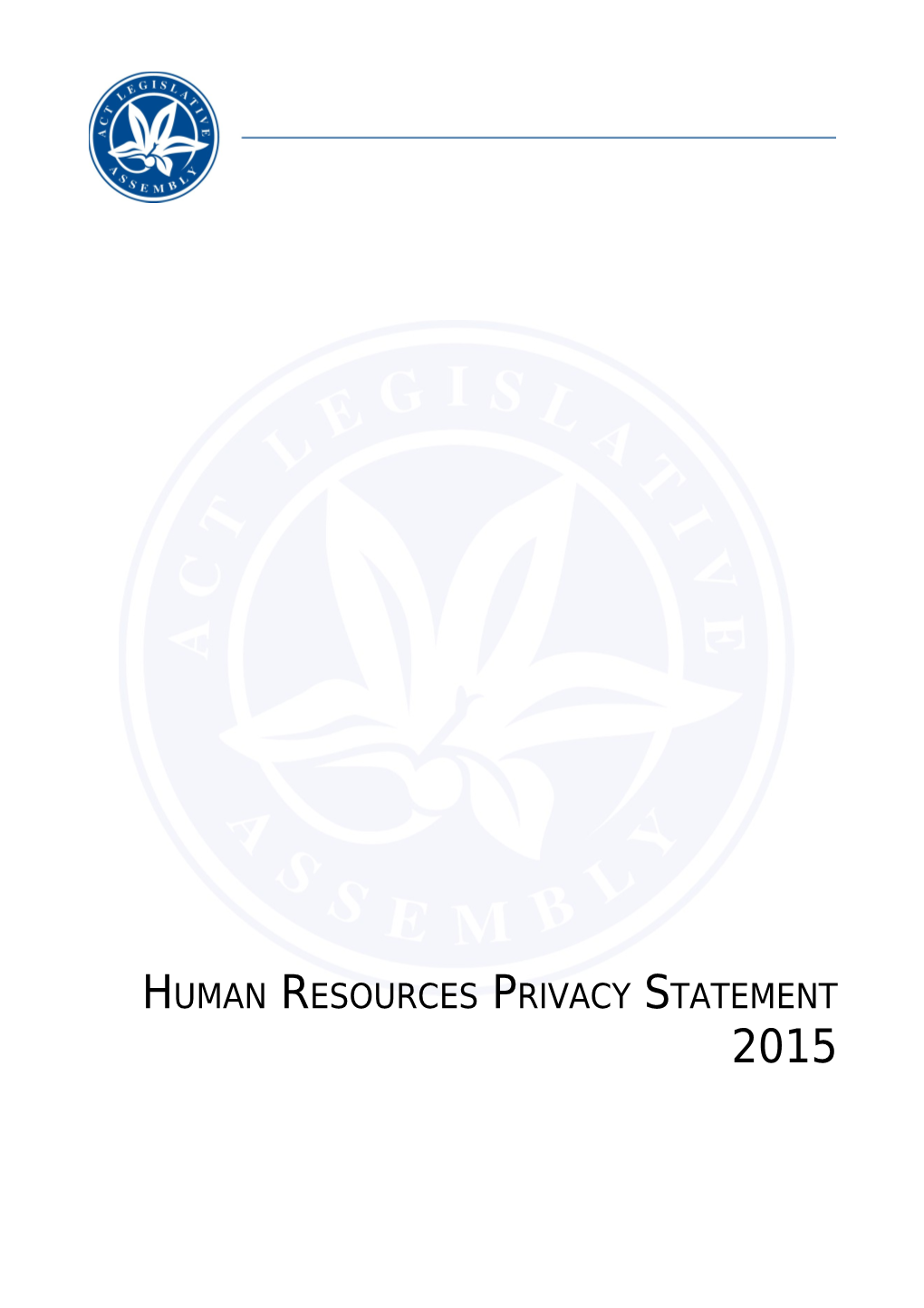 Human Resources Privacy Statement 2015