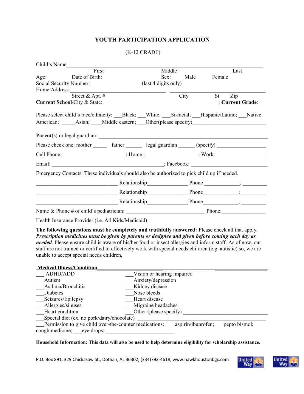 Youth Participation Application