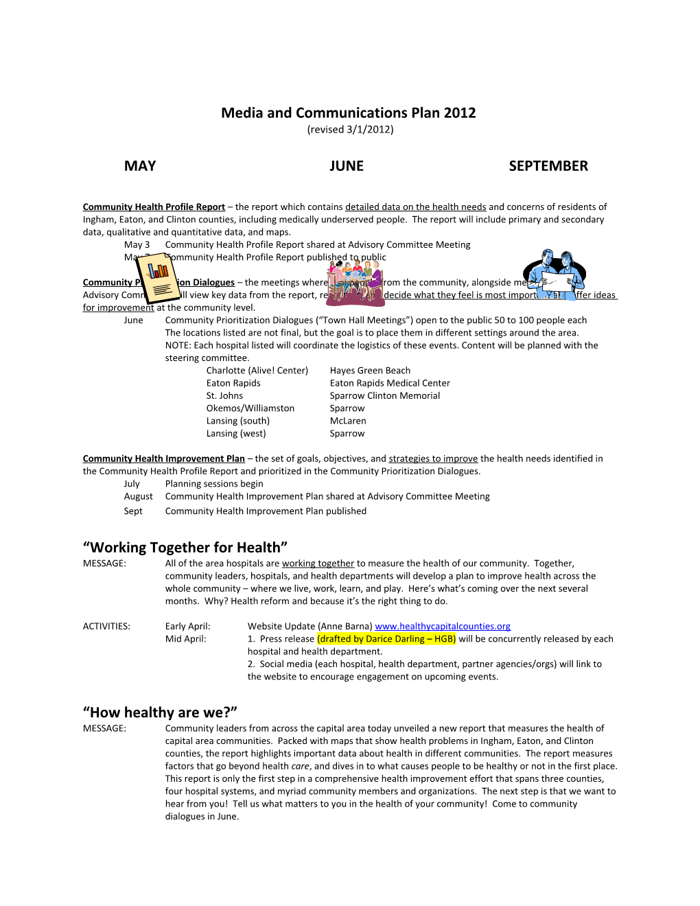 Media and Communications Plan 2012