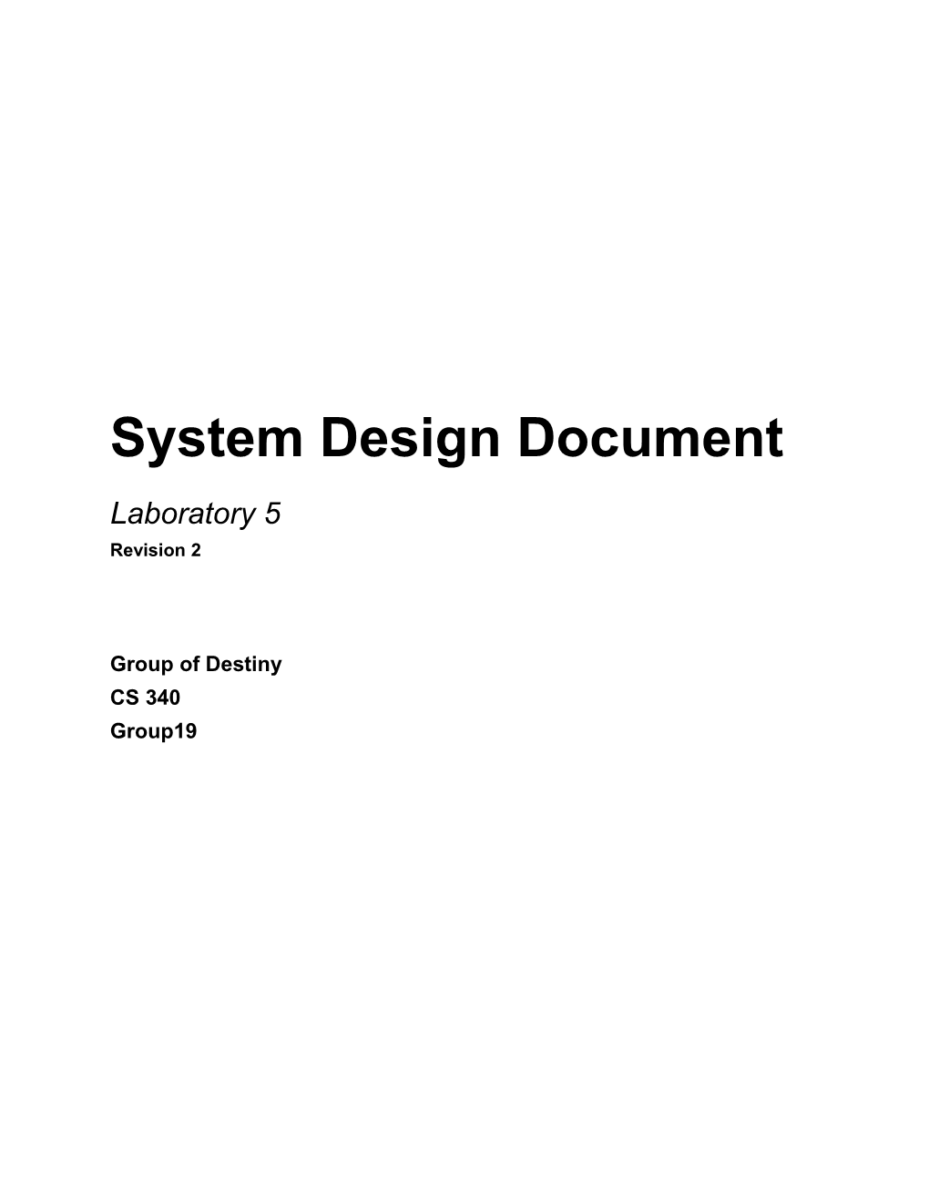 High-Level System Architecture Description