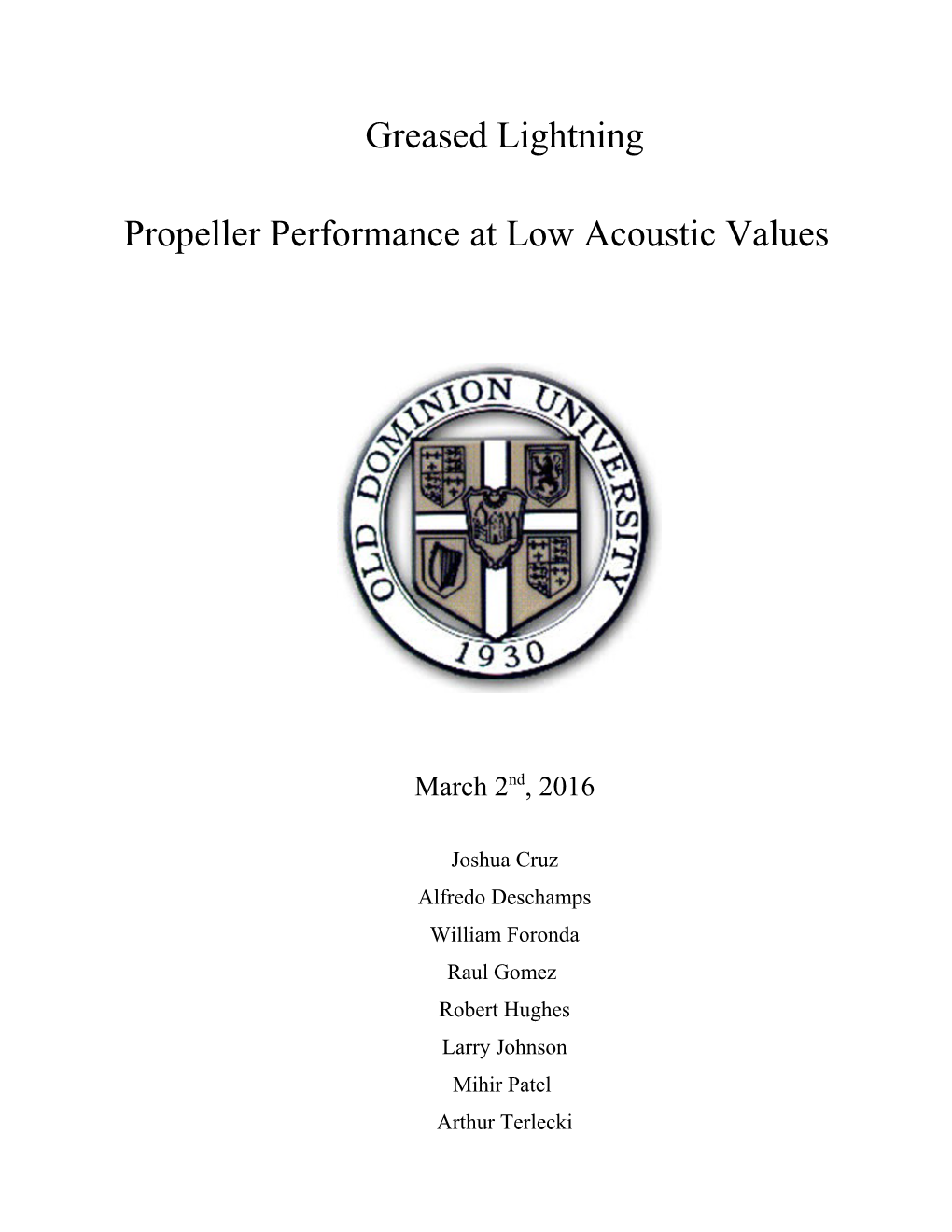 Propeller Performance at Low Acoustic Values