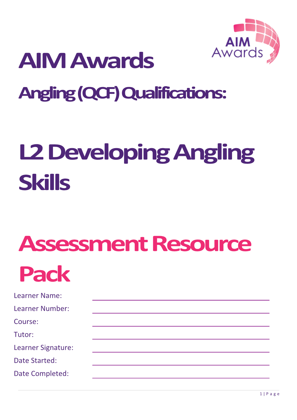 Angling (QCF) Qualifications