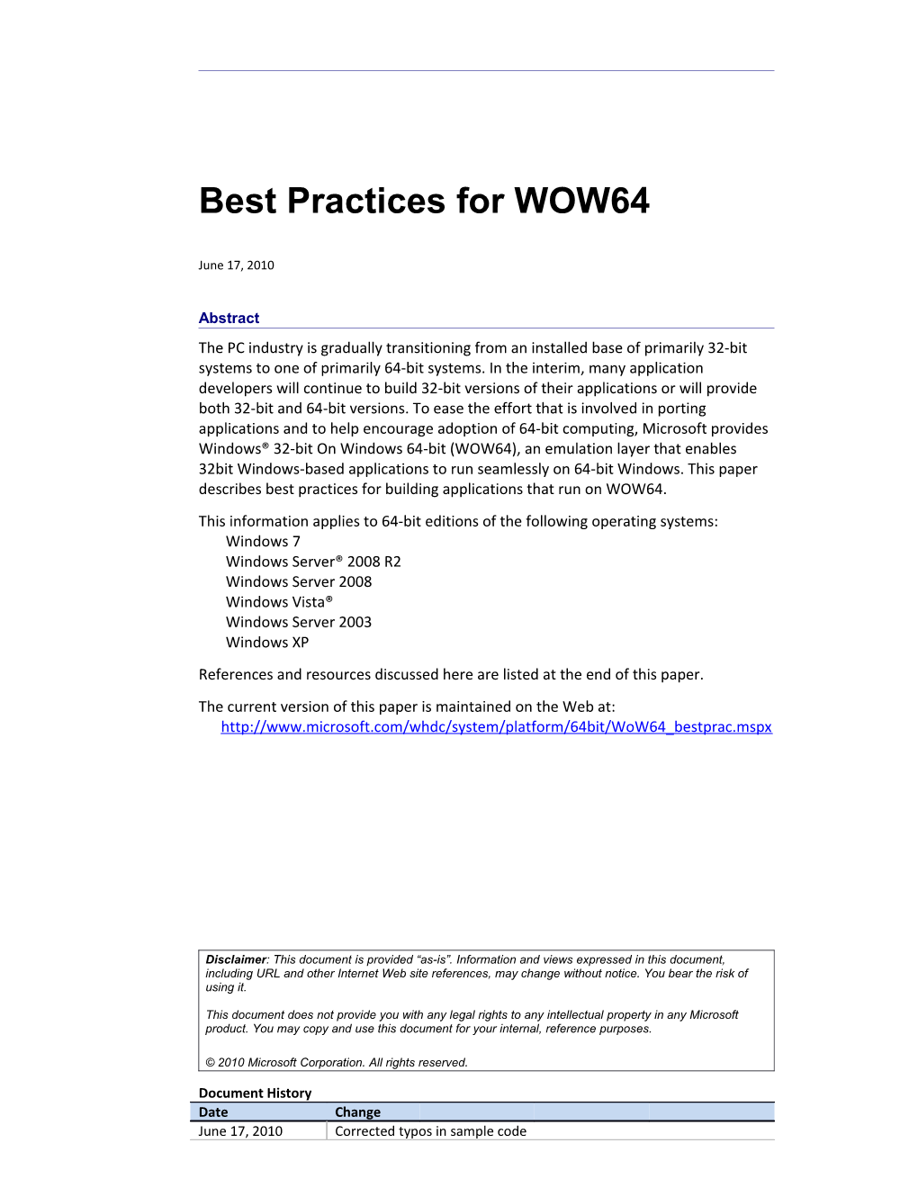 Best Practices for WOW64 - 1