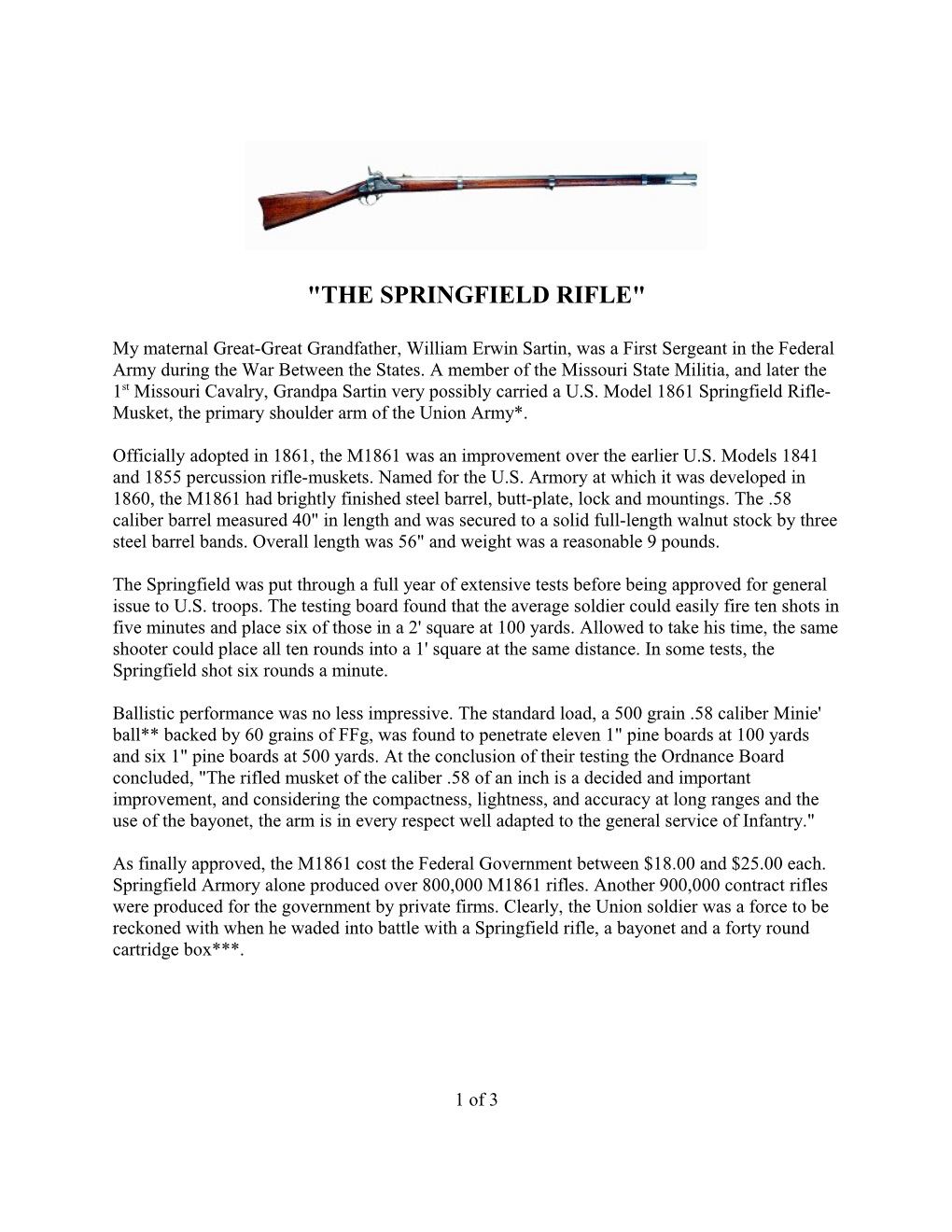 The Springfield Rifle