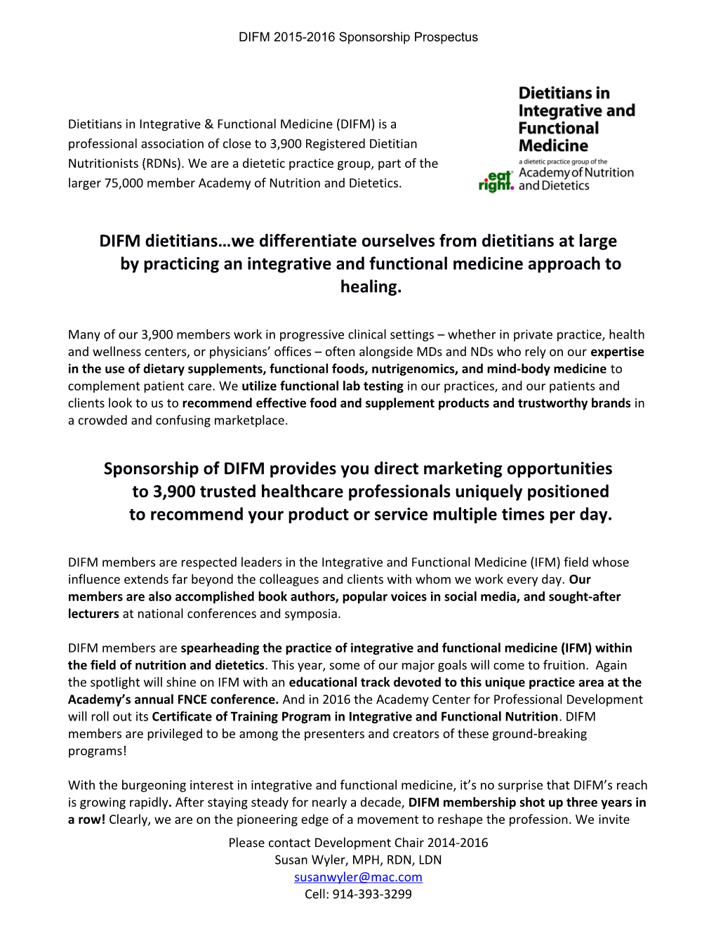 DIFM 2015-2016 Sponsorship Prospectus