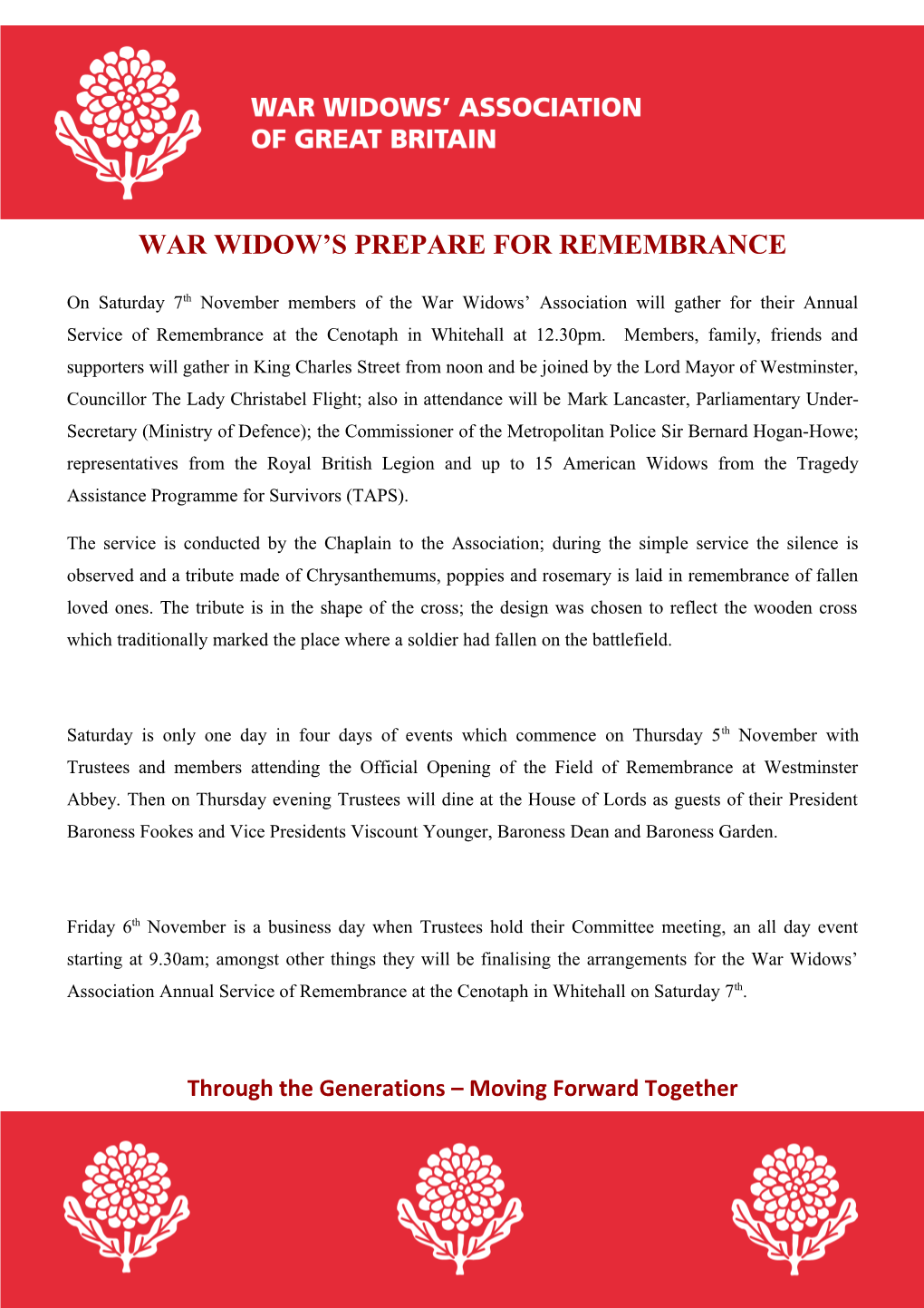 War Widow S Prepare for Remembrance