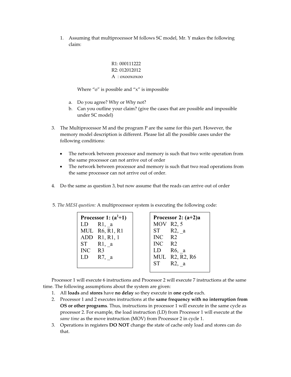 ELEG 652 Principles of Parallel Computer Architectures Handout # 9 Problem Set # 5