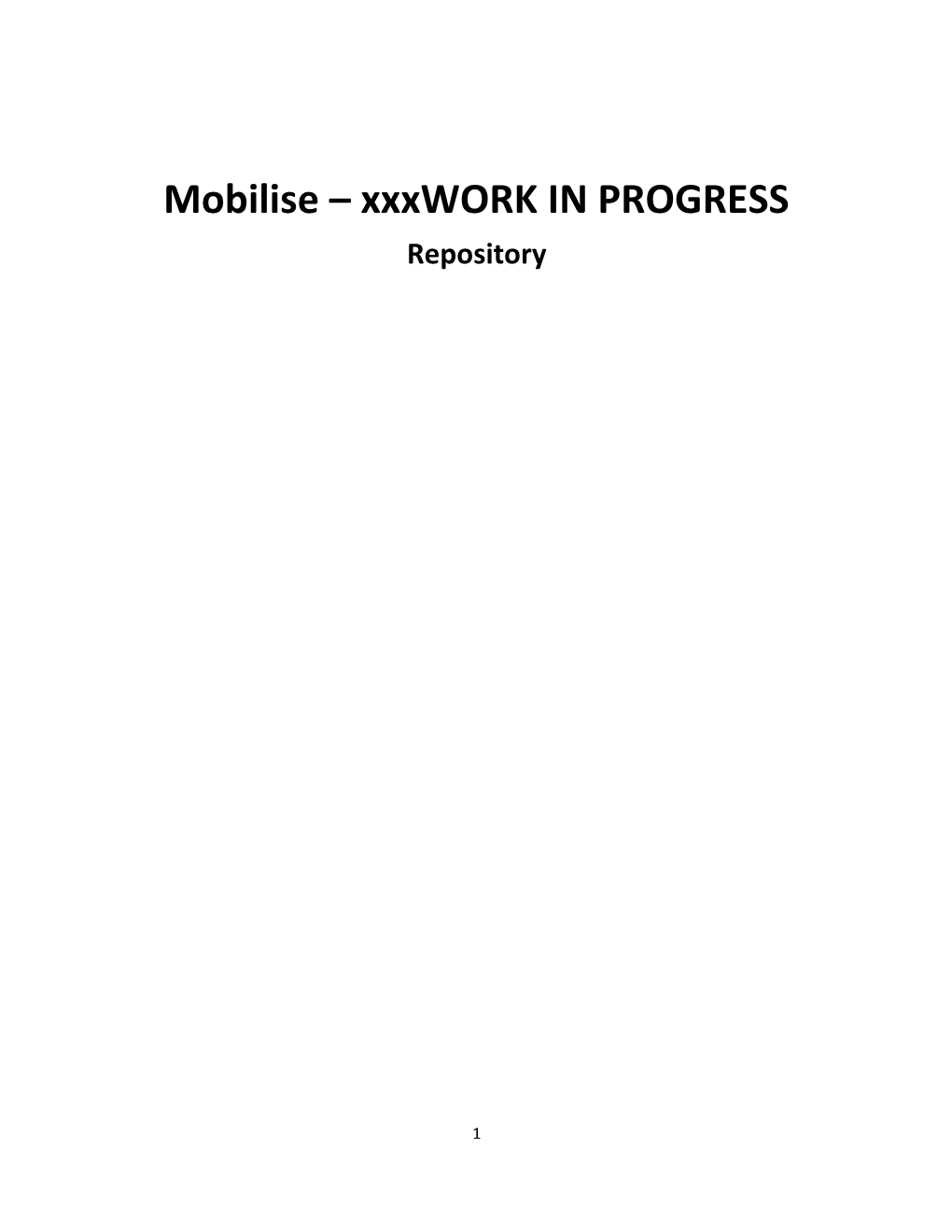 Mobilise Xxxwork in PROGRESS