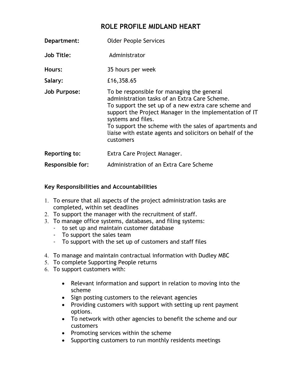 Role Profile Midland Heart