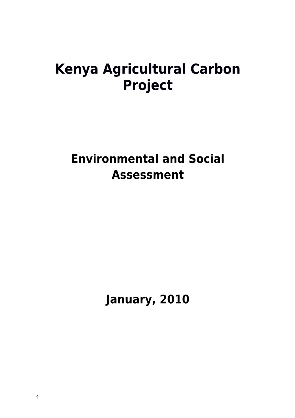 Kenya Agricultural Carbon Project