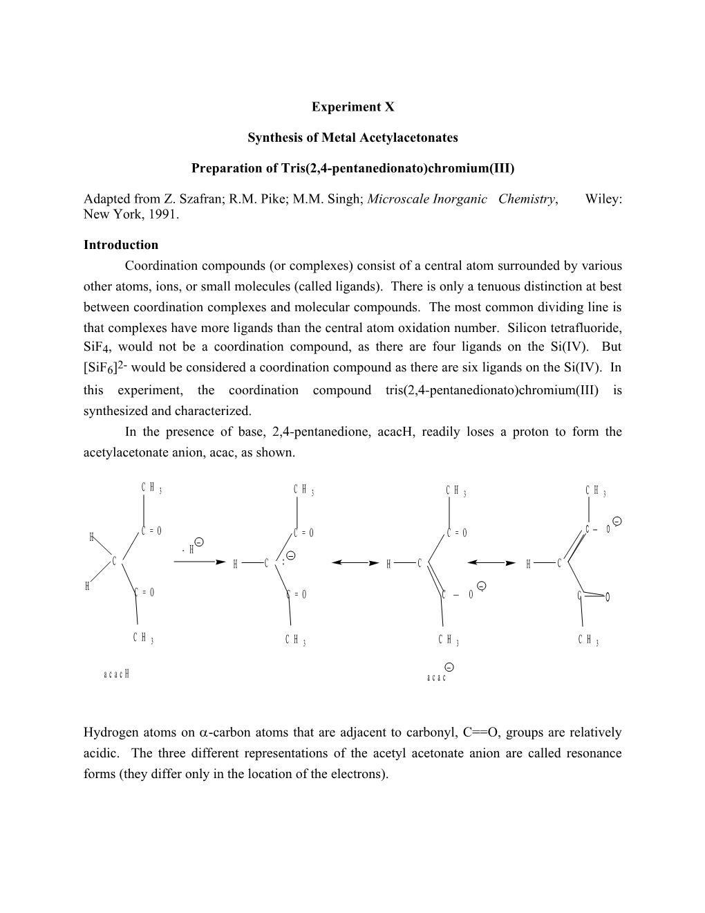 Preparation of Tris(2,4-Pentanedionato)Chromium(III)