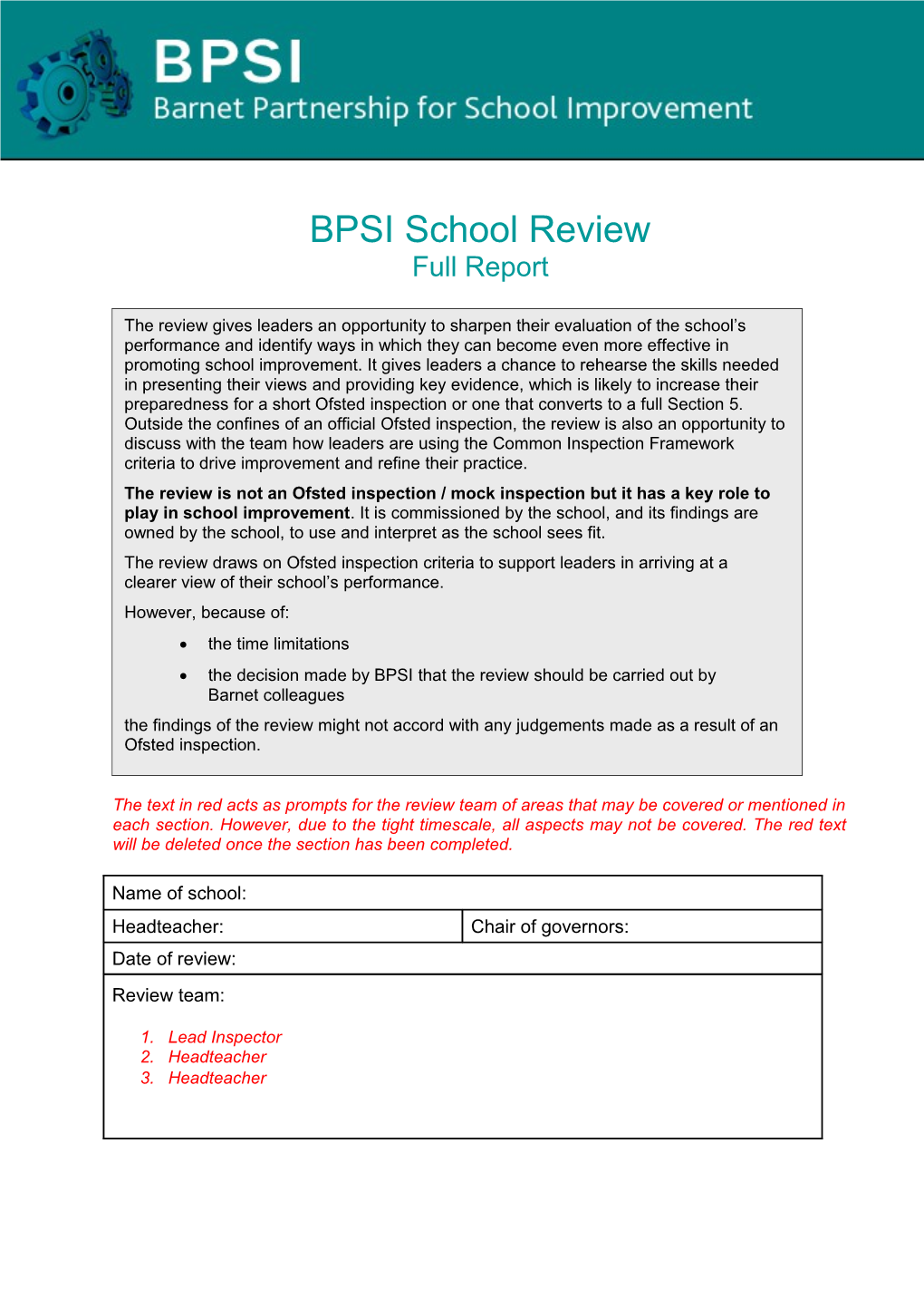 BPSI School Review
