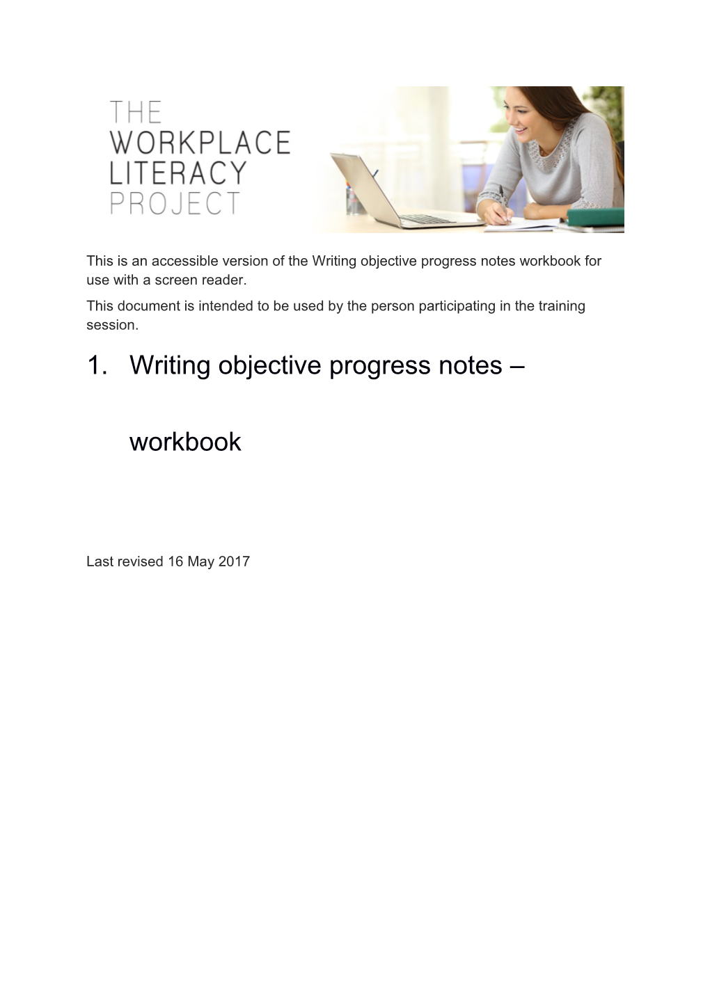 Writing Objective Progress Notes Workbook