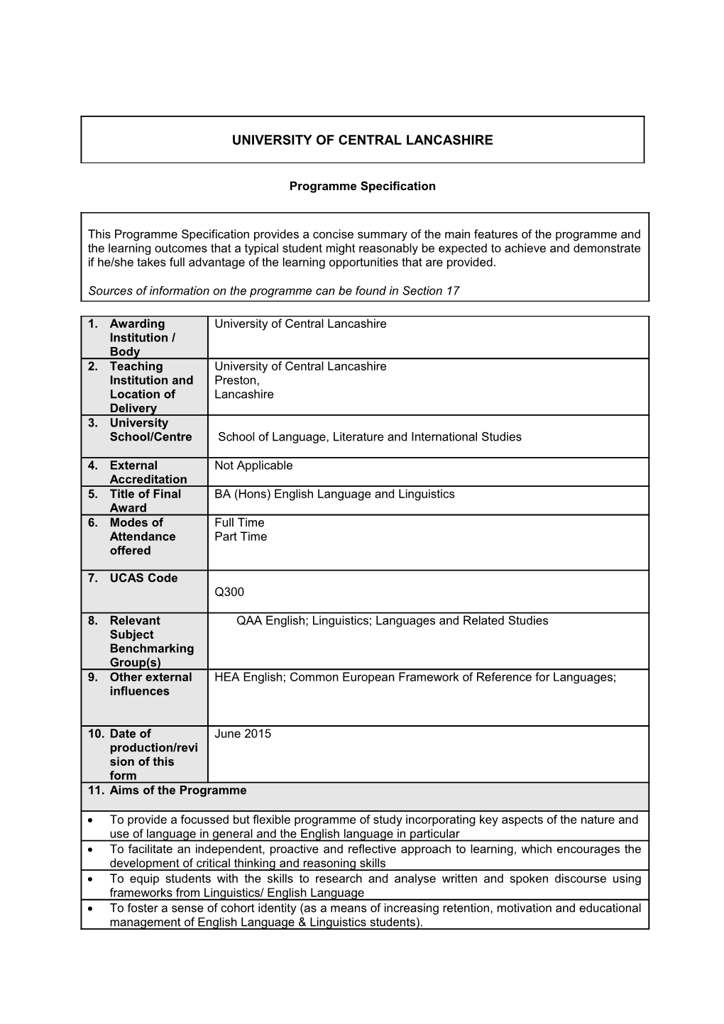 BA (Hons) English Language and Linguistics