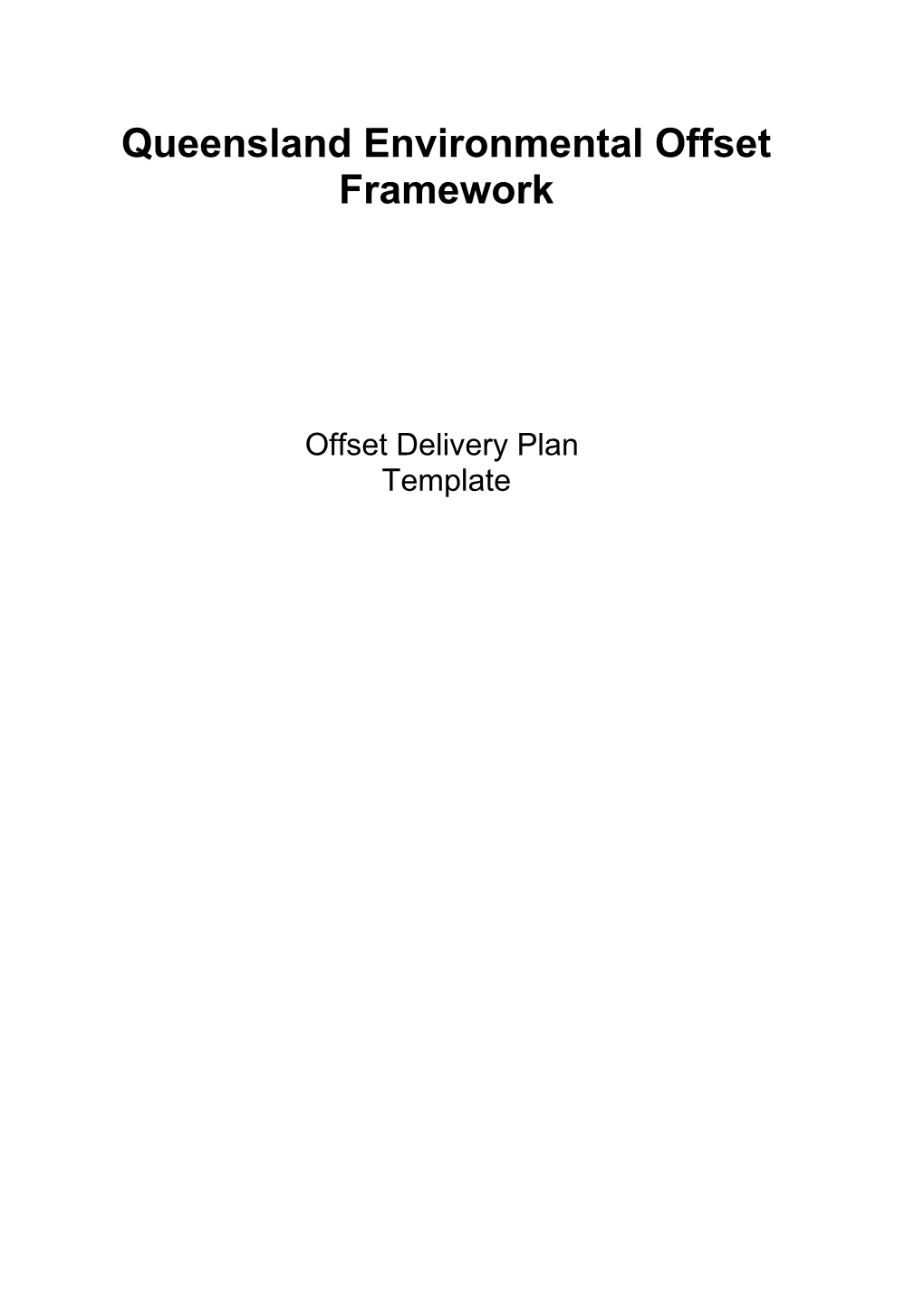Offset Delivery Plan Template Non-Mandatory