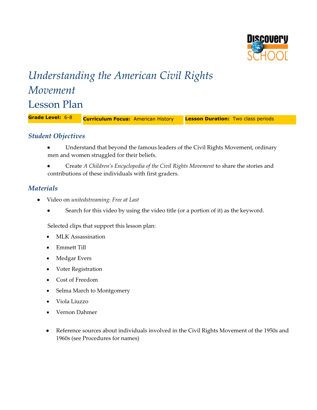 Understanding the American Civil Rights Movement 1