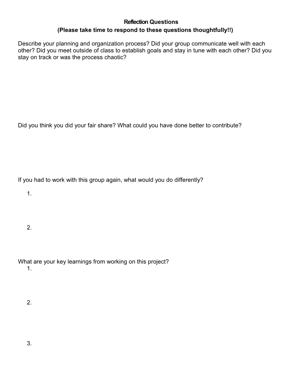Group Process Questionnaire